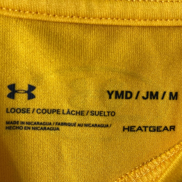 LA Rams Youth Short Sleeve Under Armour Athletic Tee Shirt Heatgear Loose Medium - Picture 5 of 7